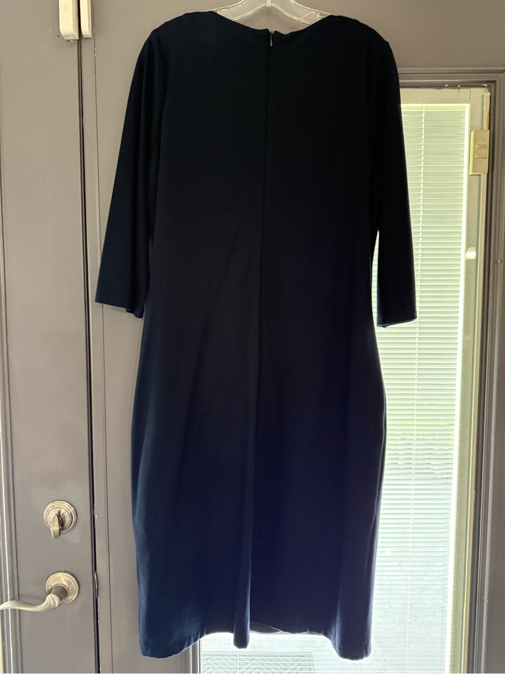 Dainty Jewells Navy Bow-Front Long Sleeve Sheath Dress - Picture 5 of 5